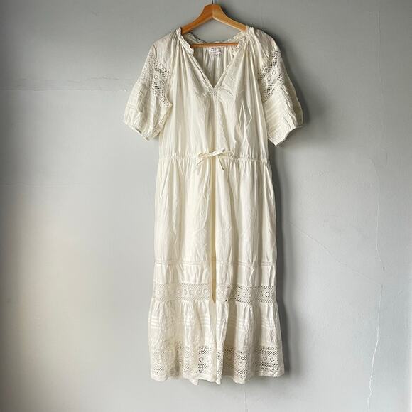 Velvet by Graham & Spencer Ivory Andy Cotton Dress Size Small - Picture 4 of 6